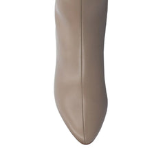 AMEYLIA Taupe Vegan Leather Knee-High Boots