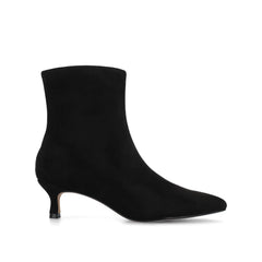 ARELY Pointed Toe Booties in Black Suede