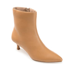 ARELY Wide Fit Pointed Toe Booties in Tan PU