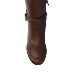AVALONN Knee-High Dress Boots in Chocolate