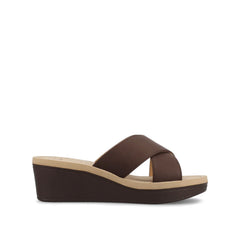 Biara Platform Wedge Sandals in Brown