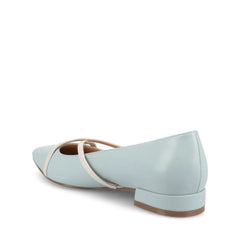 CAMBY Wide Flat Dress in Blue PU