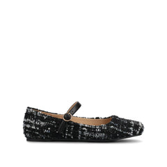 Carrie Dress Flats in Black Tweed