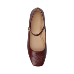 Carrie Dress Flats in Oxblood