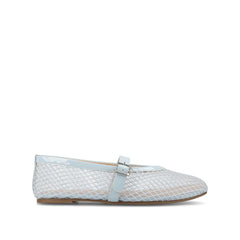 CASHA Mary Jane Flats in Mesh - Light Blue