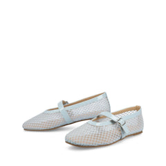 CASHA Mary Jane Flats in Mesh - Light Blue