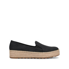 Catalina Slip-On Espadrilles in Black Nubuck