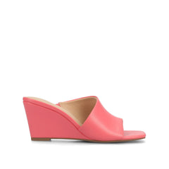 Clementine Wedge Sandals in Coral