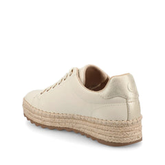 COSIMA Espadrille Sneakers in Bone and Gold