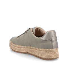 COSIMA Espadrille Sneakers in Greige and Pewter