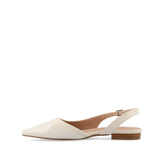 Daphnne Ballet Flats in Tweed Fabric - Wide Width (Ivory)
