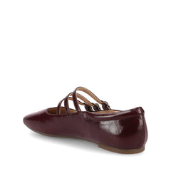DARLIN STATEMENT FLATS IN WIDE - Crinkle Oxblood