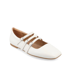 DARLIN Ballet Flats in Vegan Leather - White