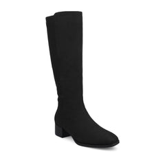 Black Faux Suede