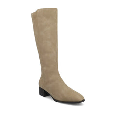 DEVRI Knee High Boots in Vegan Leather - Greige