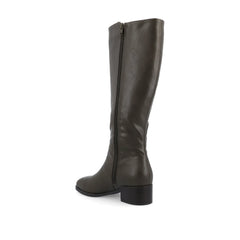 DEVRI Knee-High Boots in Vegan Leather - Olive