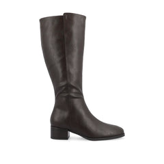 DEVRI Wide Calf Knee High Boots - Brown