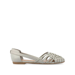 EKKO Woven Flats in Vegan Leather - Grey