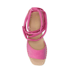 Emelie Multi Strap Espadrille Sandals in Hot Pink