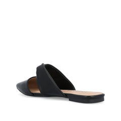 ENNISS Mule Flats in Vegan Leather - Black