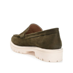 Olive Faux Suede