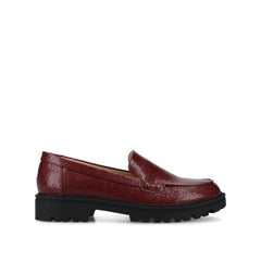 Erika Wide Slip-On Loafer in Oxblood