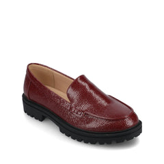Erika Wide Slip-On Loafer in Oxblood