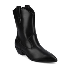 FRITZIE WESTERN ANKLE BOOTIES - Black