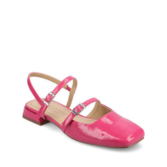 Gretchenn Patent Heeled Flats - Hot Pink