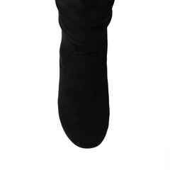Black Faux Suede