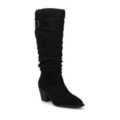 Kaleah Wide Calf Slouchy Knee High Boot - Black