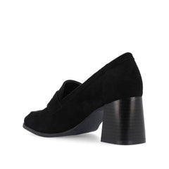 Malleah Wide Block Heel Loafers - Black