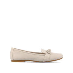 Marci Loafer Flats in Faux Suede - Bone