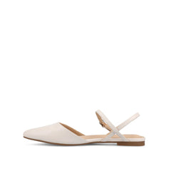 Martine Slingback Flats in Vegan Leather - Bone PU