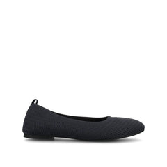 Maryann Knit Fabric Ballet Flats in Wide Statement - Navy Knit