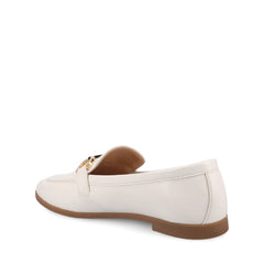 MIZZA Wide Fit Loafers in Bone