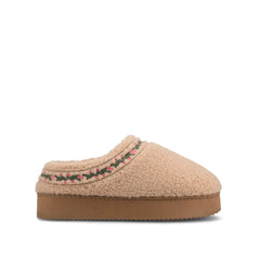 Pallmer Slippers in Faux Shearling - Tan Fleece