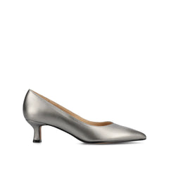 PAMMIE Statement Kitten Heels in Pewter