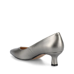 PAMMIE Statement Kitten Heels in Pewter