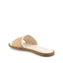 Prisilla Slide Sandals in Statement - Bone Open Raffia