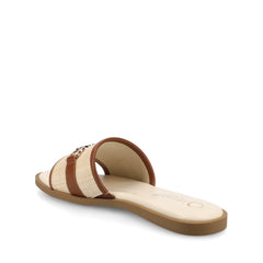PRIYA SLIP ON SANDALS - Natural Cognac