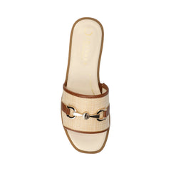 PRIYA SLIP ON SANDALS - Natural Cognac