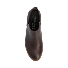 Rimi Block Heeled Booties in Wide Width - Brown PU