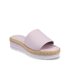 ROSEY Espadrille Wedge Heeled Slide Sandals in Statement Lilac
