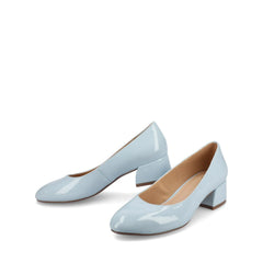 SAAR II Patent Pump Heels in Wide - Blue