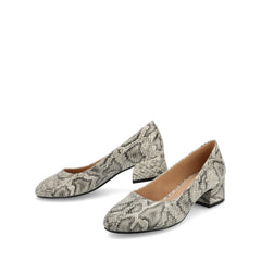 SAAR II Wide Fit Vegan Leather Pump Heels in Snake Print