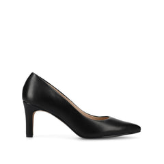 SCYLEE Wide-Fit Leather Stiletto Heels in Black PU