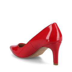 SCYLEE Wide-Fit Patent Stiletto Heels in Red