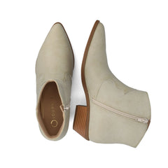 TALIAH WESTERN ANKLE BOOTIES - Bone