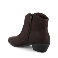 TALIAH Western Ankle Booties in Vintage Brown